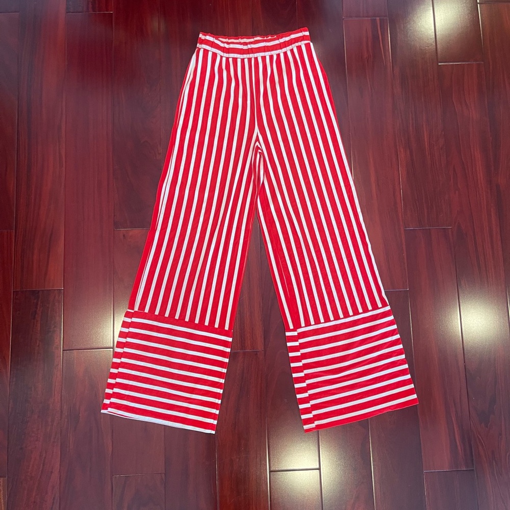 ‼️SOLD on FB Marketplace: Red and White Striped Palazzo Pants